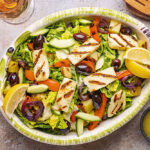 Griekse maaltijdsalade van de BBQ