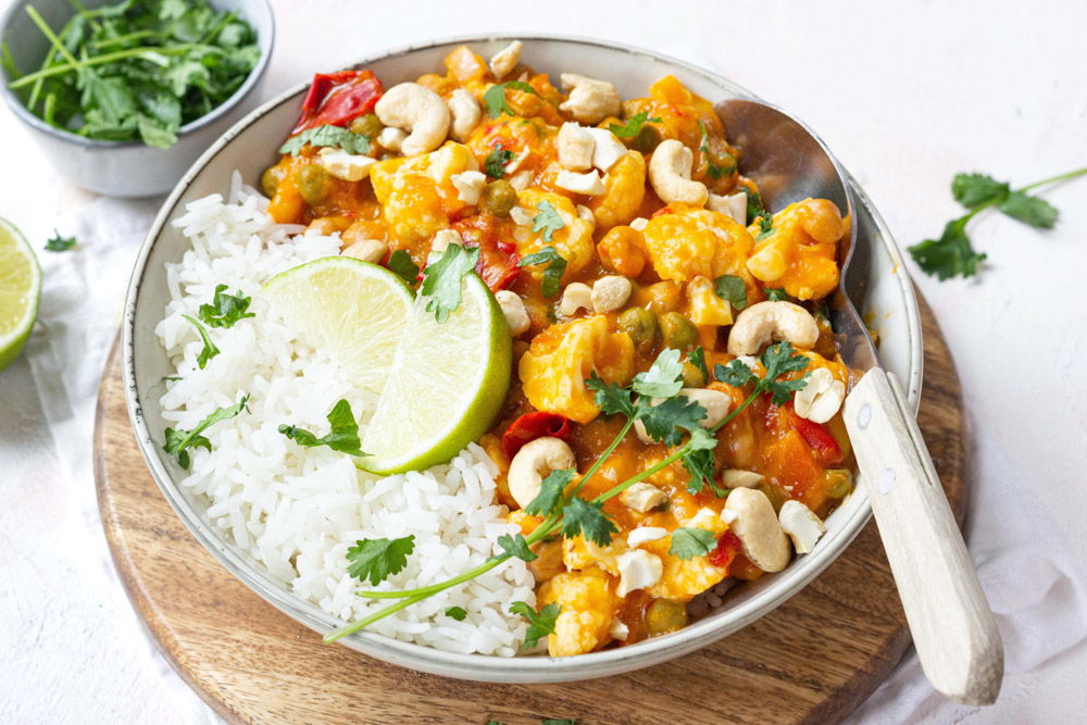 Kikkererwtencurry met rijst