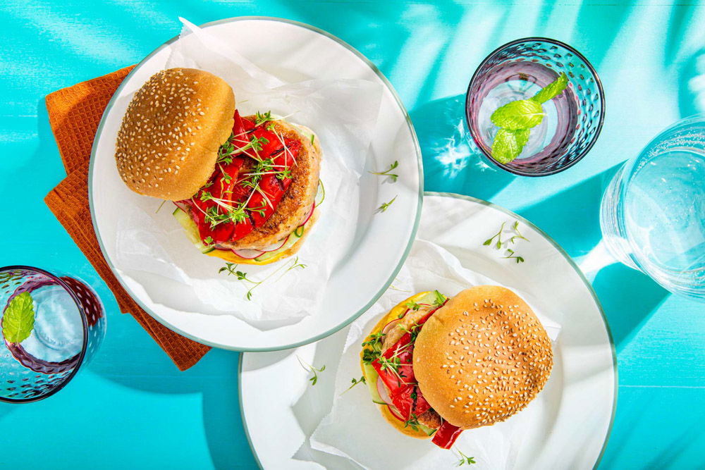 Kipburger Met Hummus 2