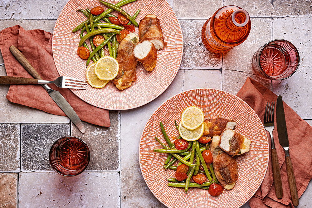 Kipfilet Saltimbocca Met Sperziebonen Tomaten