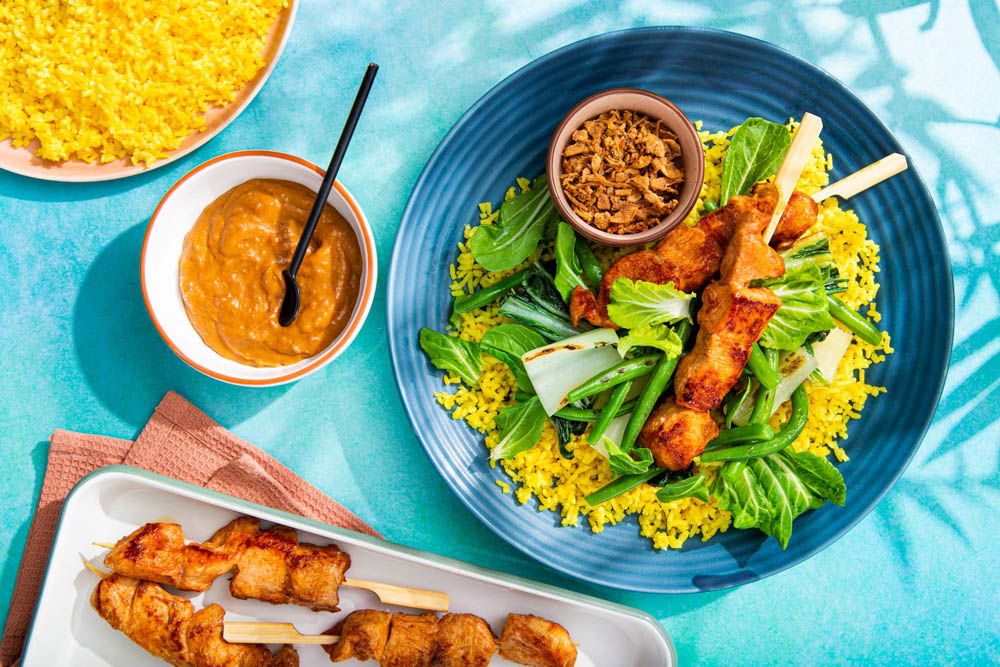 Kipsaté met gebakken rijst 2