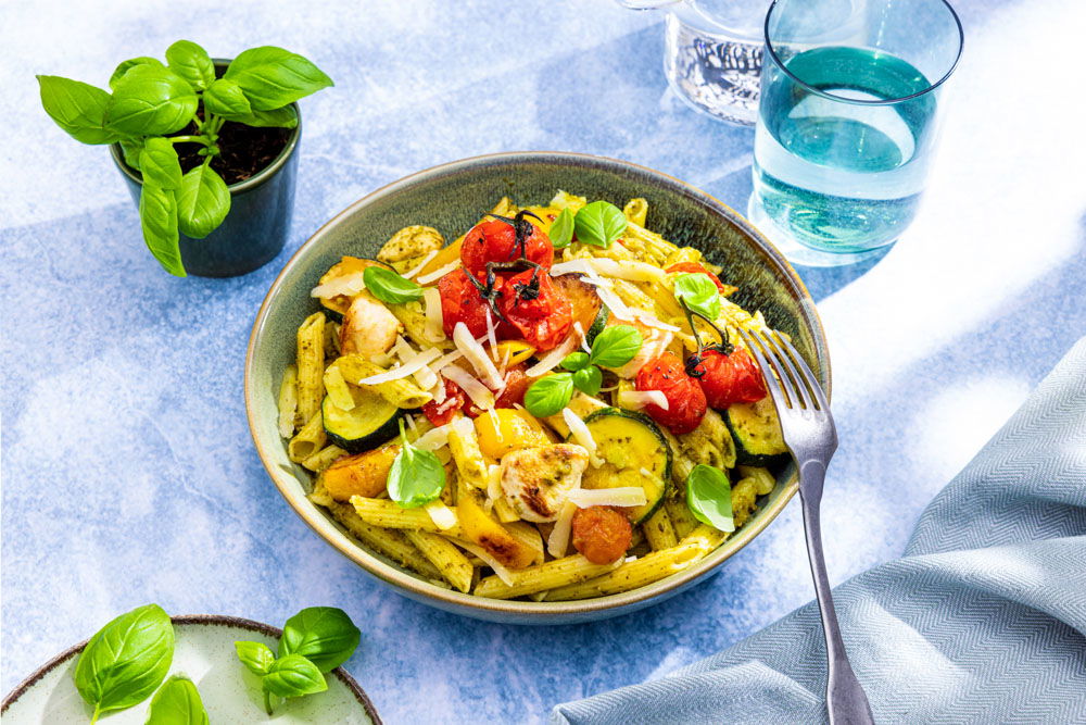 Penne all’uovo met pesto alla Genovese