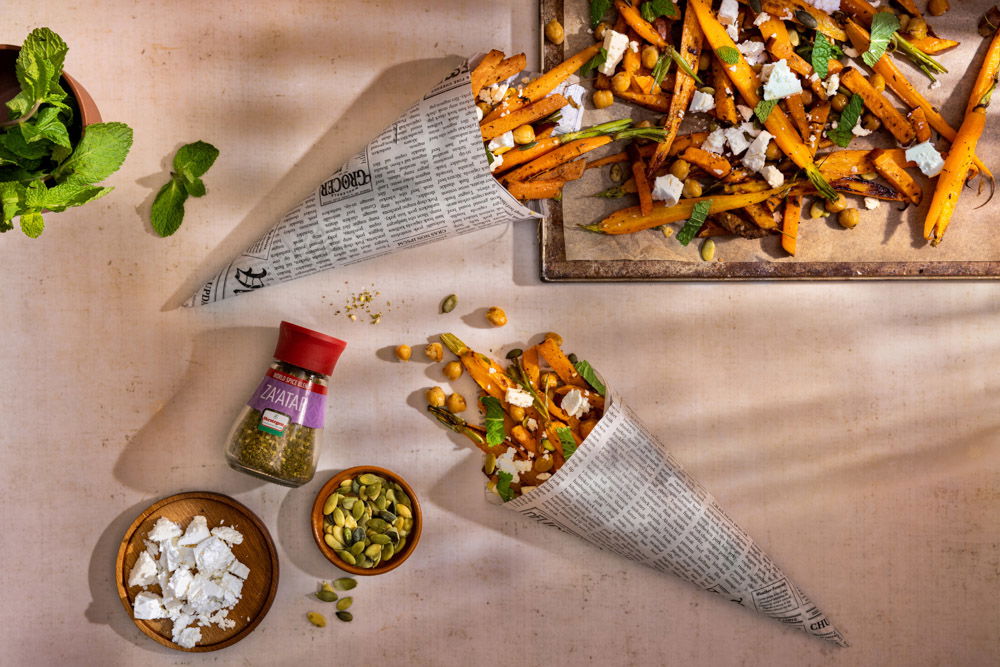 WSB Za’atar Zoete Aardappelfriet Met Kikkererwten En Witte Kaas