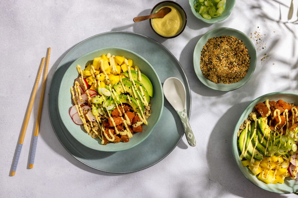 OSB Oriental Blend Voor Poké Bowl Poké Bowl Met Gemarineerde Zalm En Mango (2)