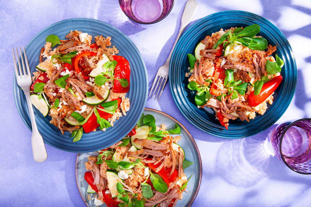 Couscoussalade met pulled pork