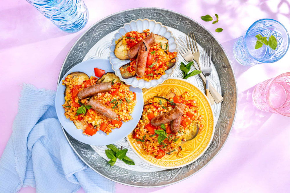 Marokkaanse ovenschotel met aubergine