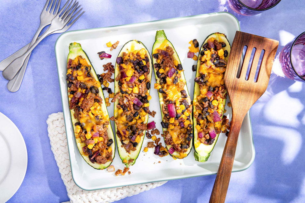 Mexicaans gevulde courgette