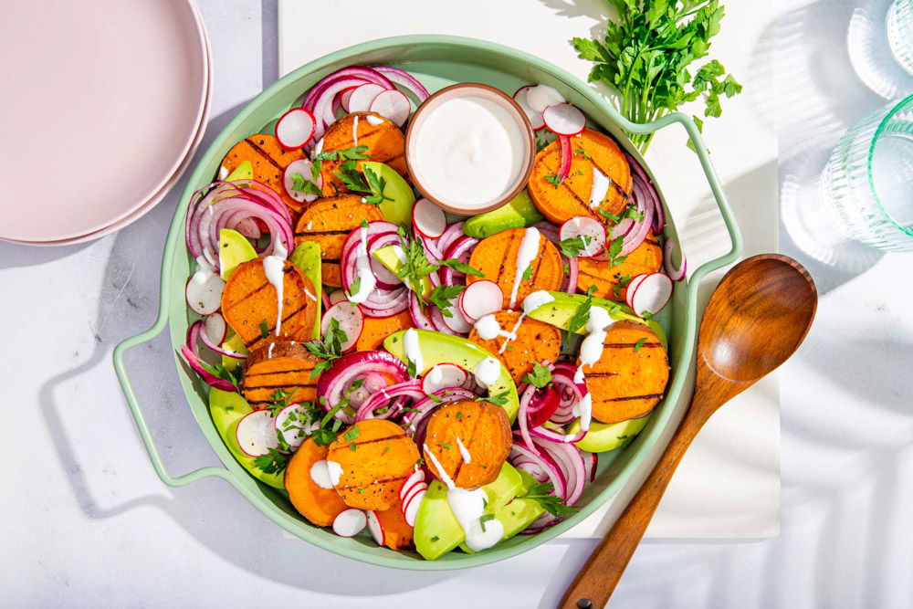 Zoete aardappel met rode ui 2