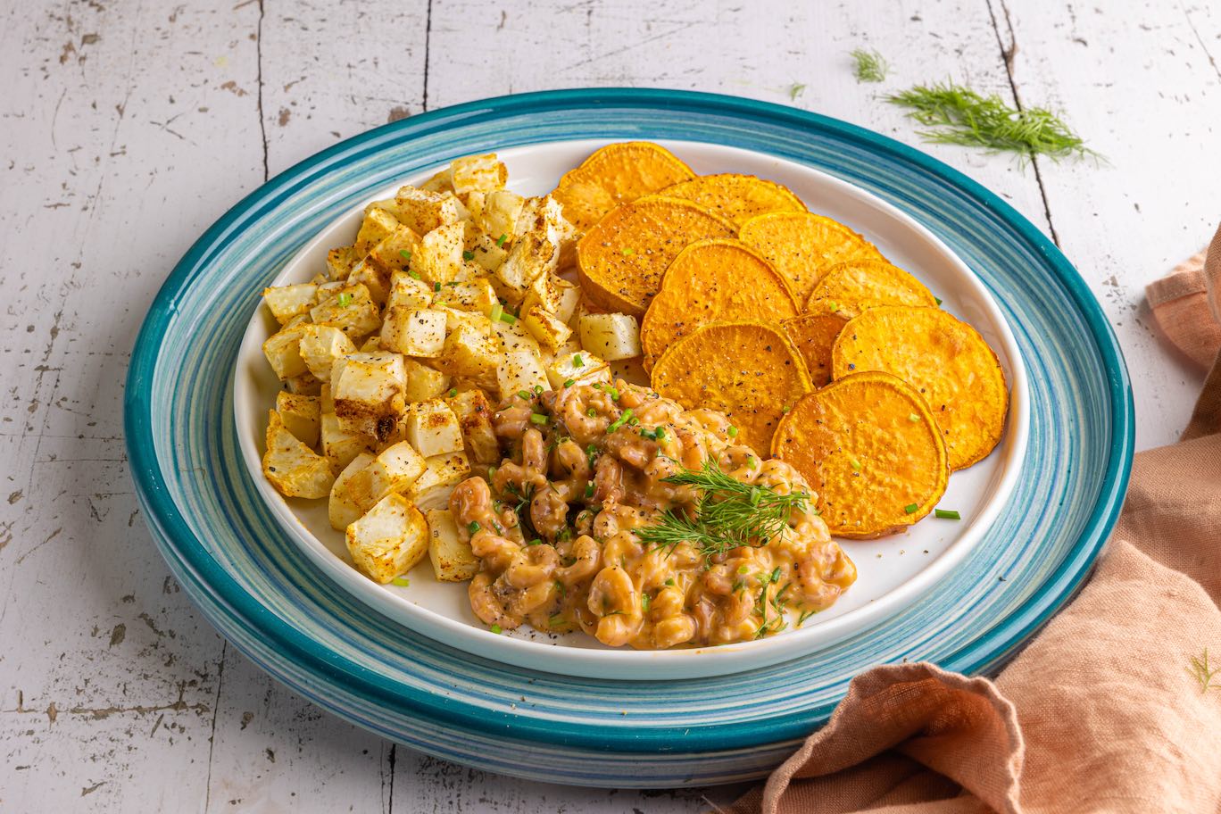 Geroosterde Knolselderij Met Hollandse Garnalen