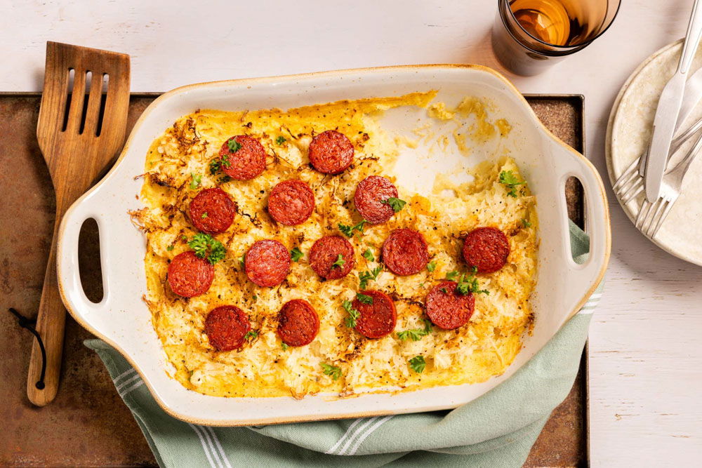 Geroosterde zuurkoolschotel uit de oven