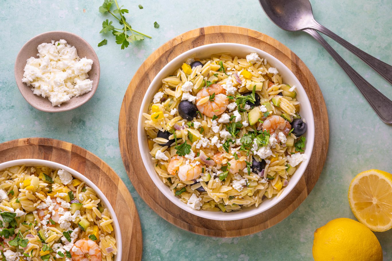 Griekse Orzo Met Scampi En Feta