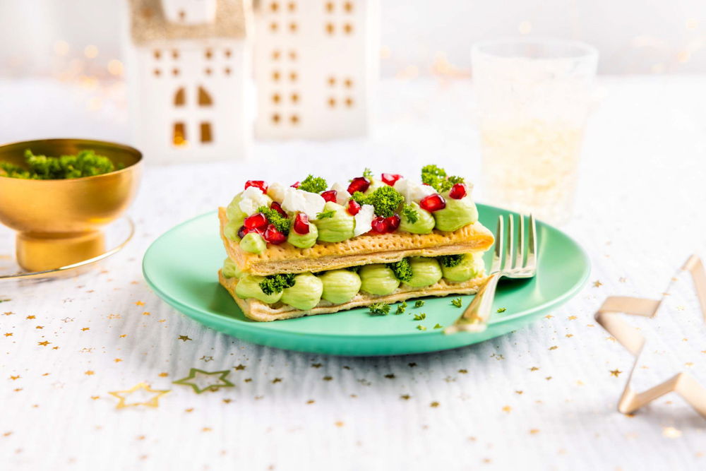 Hartige tompuche met avocadocreme