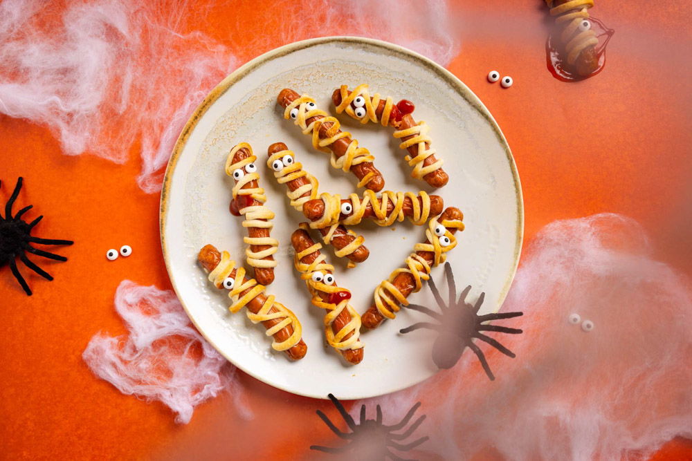 Knakworstmummie in bladerdeeg