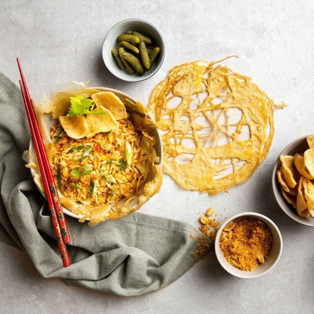 Vegetarische nasi goreng bowl