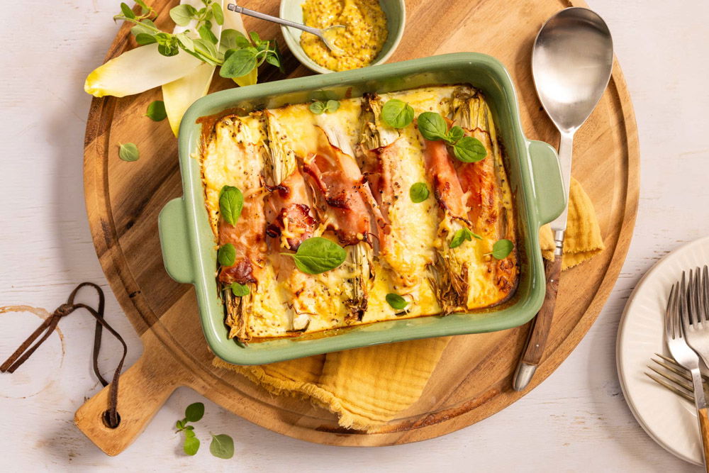 Witlofschotel Met Grove Mosterd