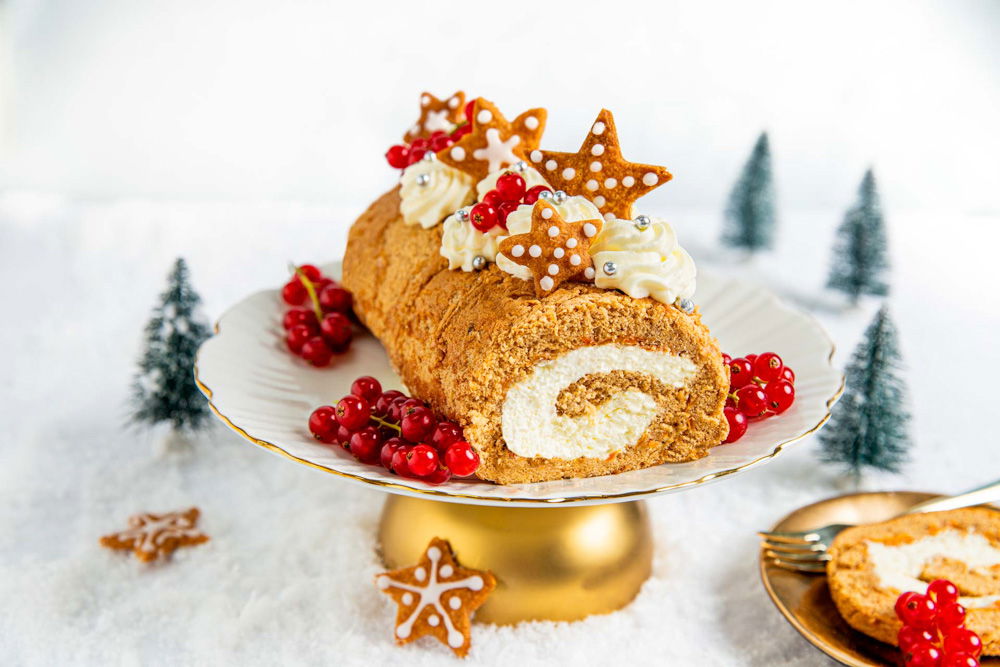 wortelcake met kerststerren