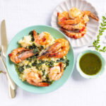 Knoflookgarnalen met basilicumolie