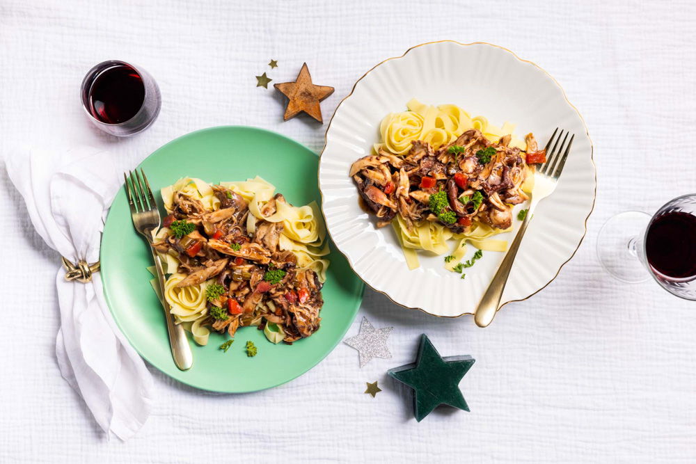 Konijnenstoof met verse tagliatelle