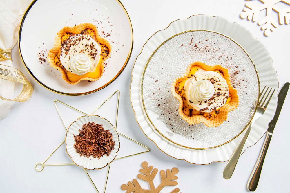 vanille ijs met advocaat en slagroom