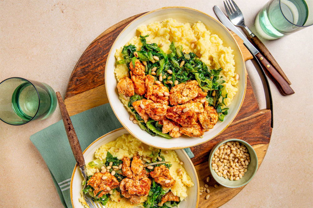 Gewokte Andijvie Met Rode Pesto Kip 2