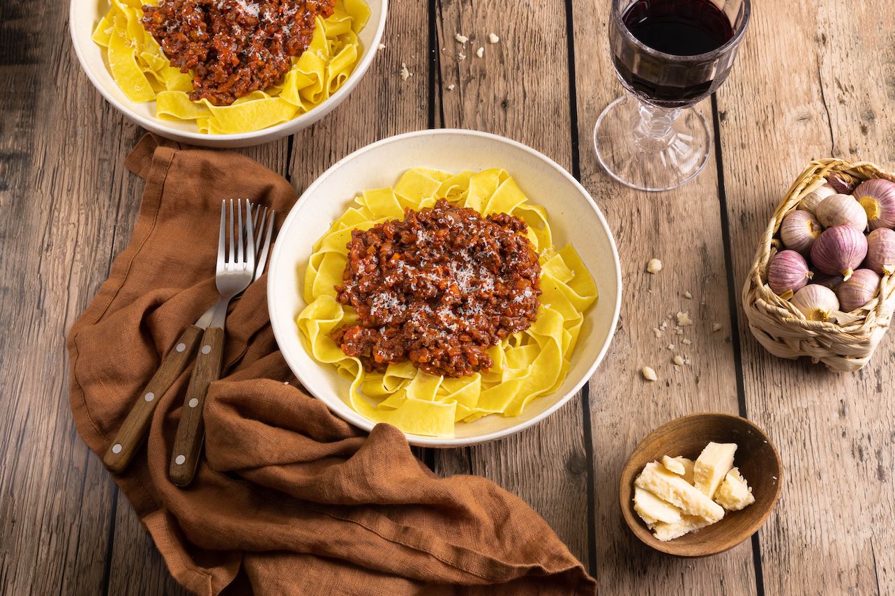 Italiaanse ragu met pappardelle