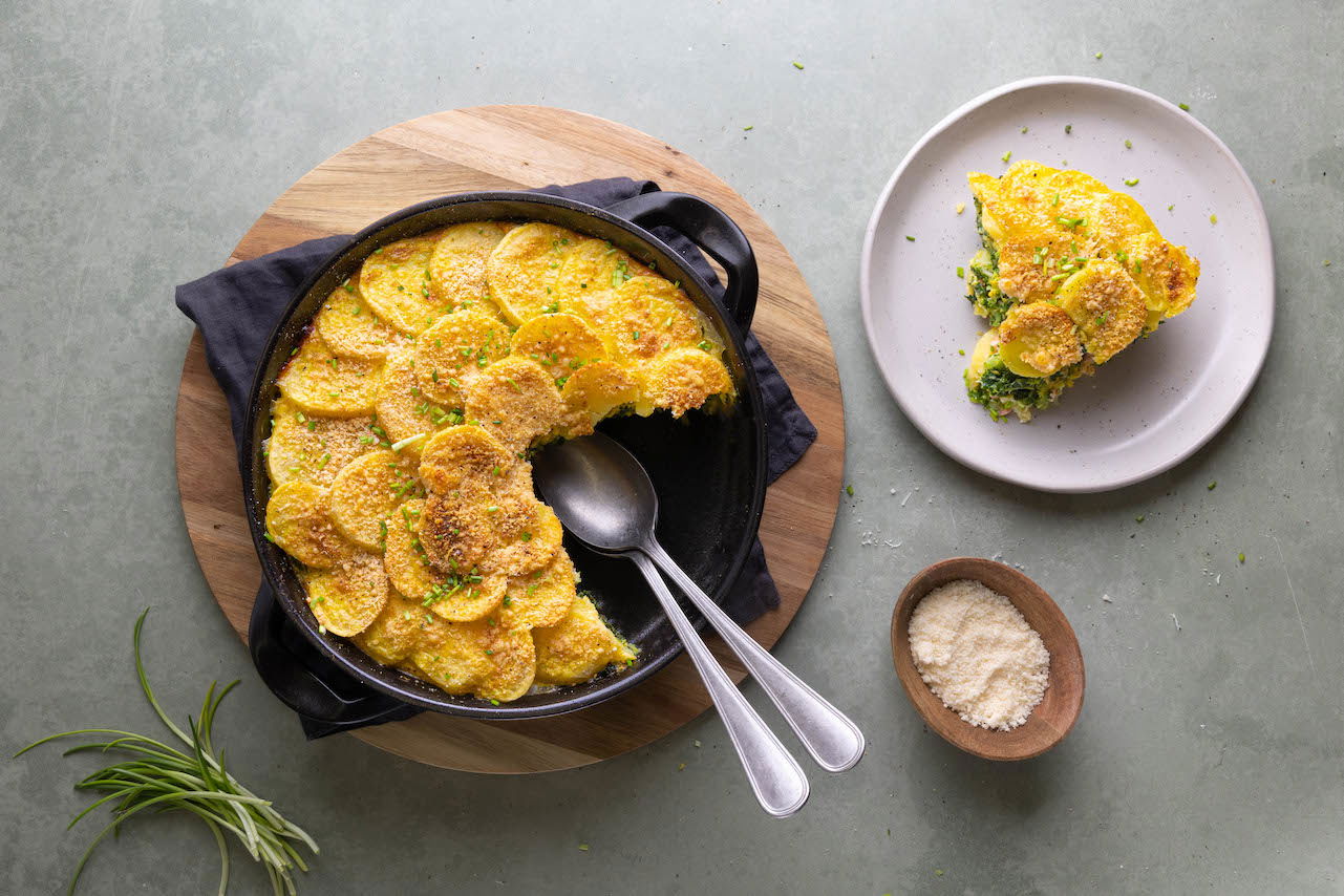 ovenschotel met boerenkool en zalm