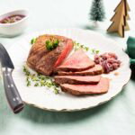 Rosbief met gekarameliseerde uienjus