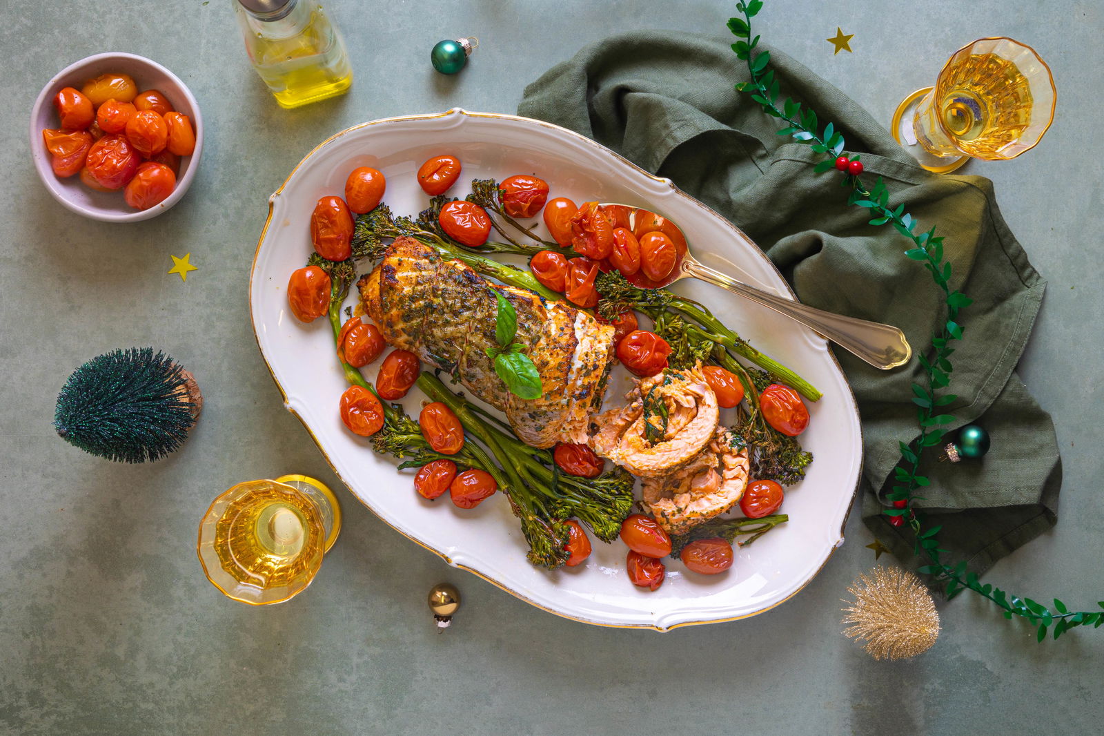 zalmrollade met rode pesto