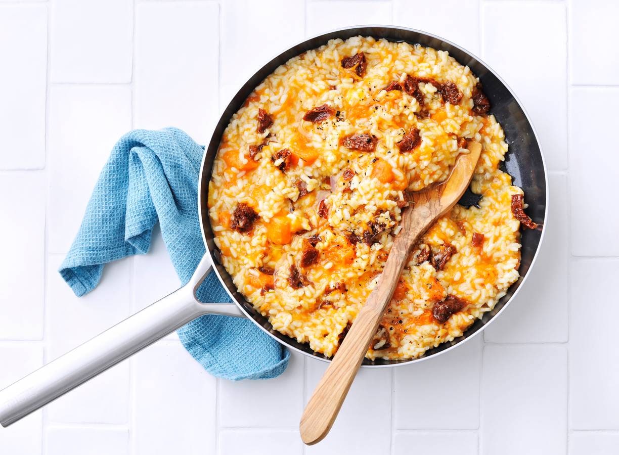 Eenpansrisotto Met Pompoen En Rozemarijn