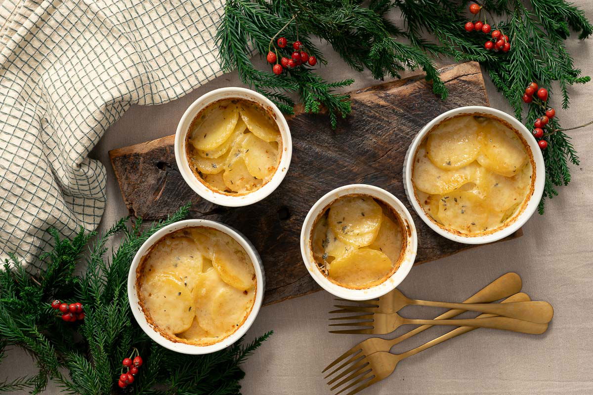 Aardappelgratin Met Truffel, Tijm En Gruyere