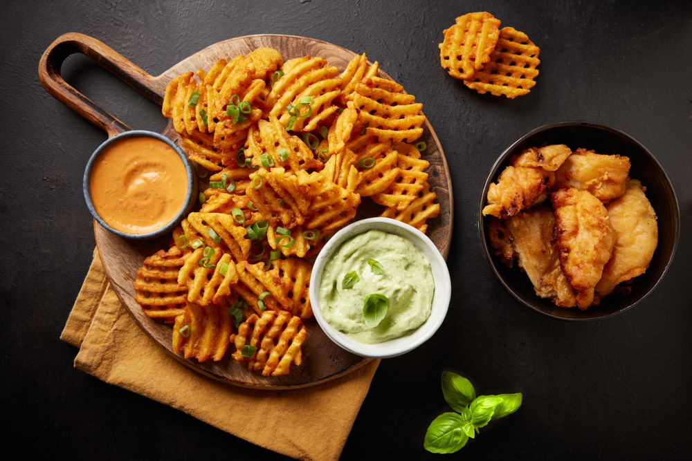 Lamb Weston chicken waffle fries