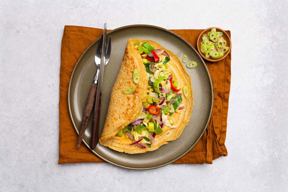 Oosterse groentepannenkoek