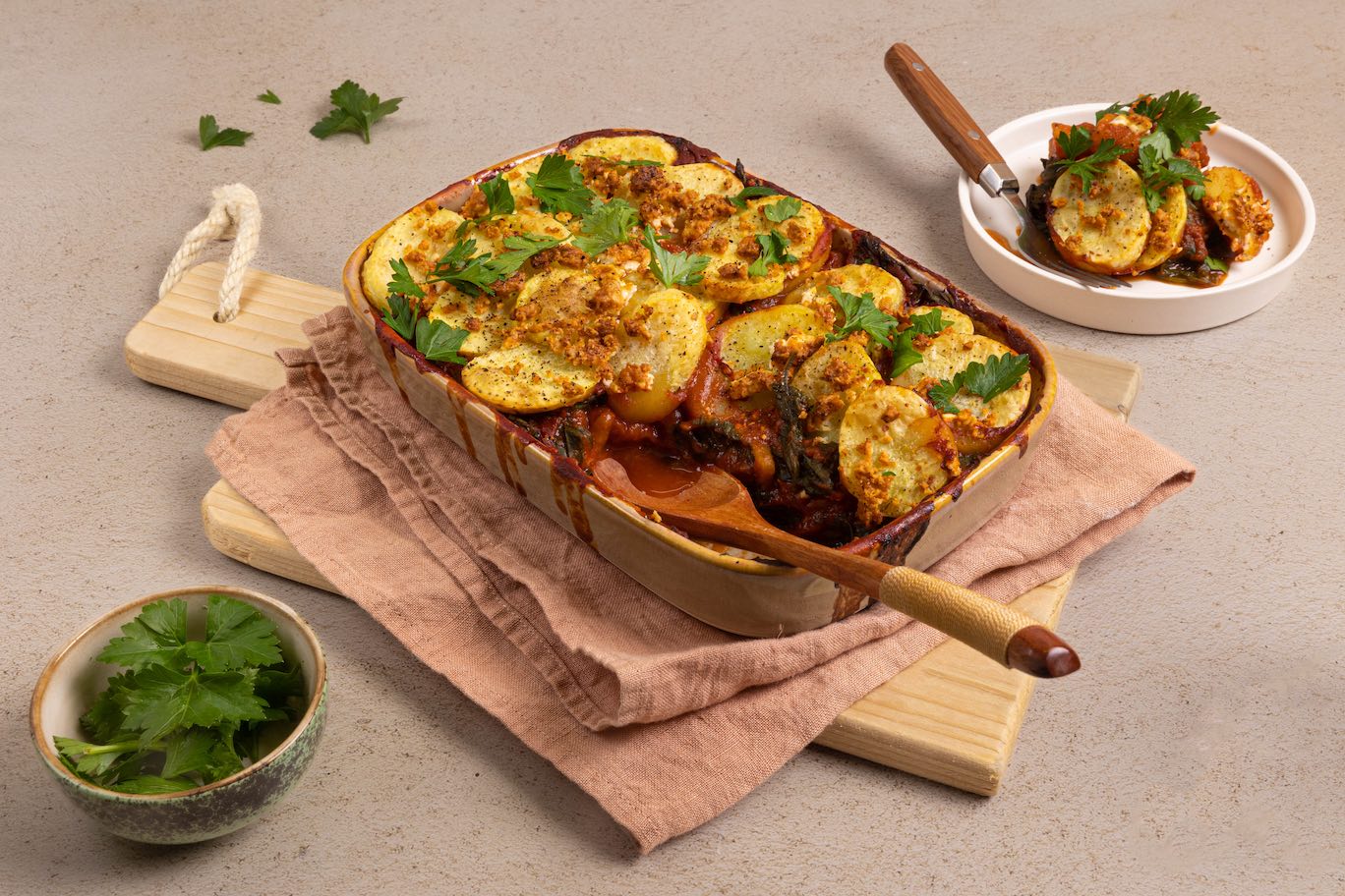 Ovenschotel met pompoen en feta