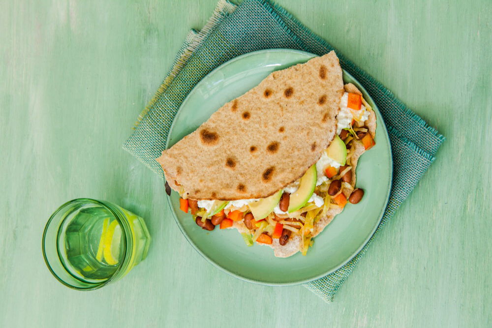 Tostada Met Bonen En Groente