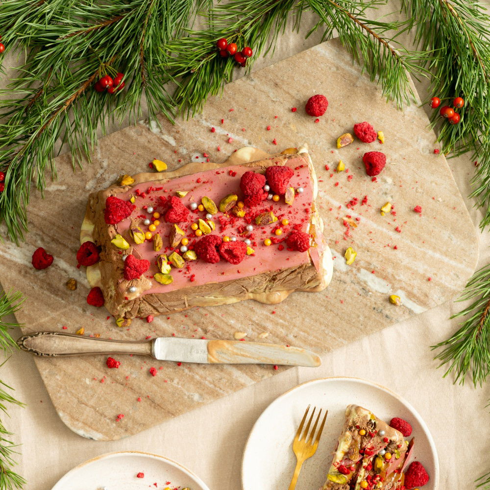 Pistache-chocoladeviennetta met karamel