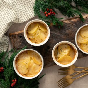 Aardappelgratin met truffel, tijm en Gruyère