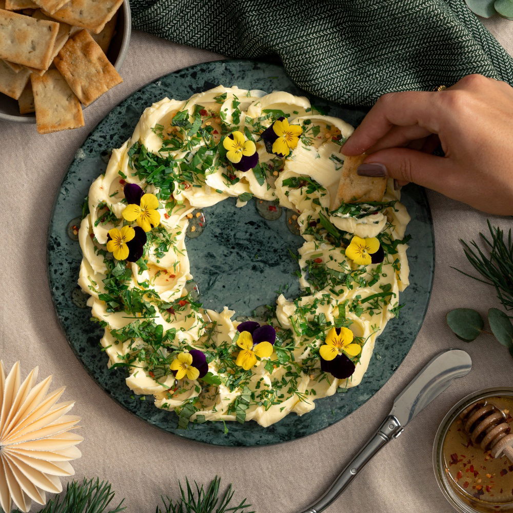 Kerstkrans butter board