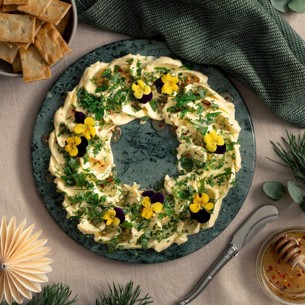 Kerstkrans butter board
