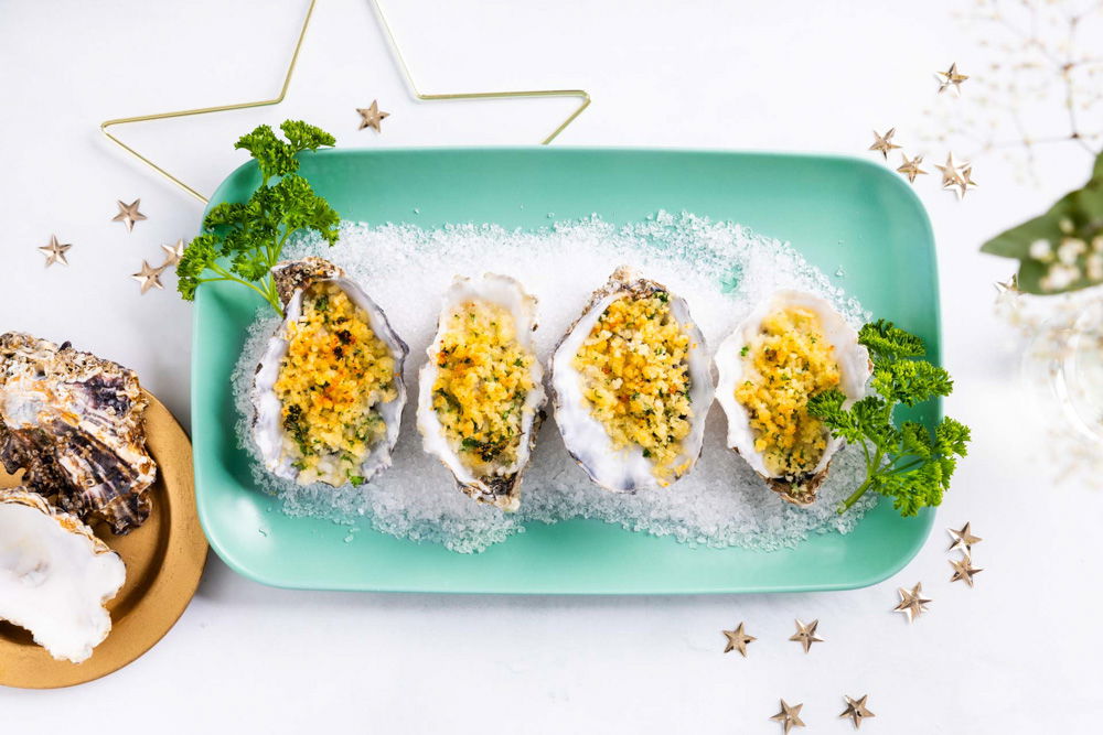 Gegratineerde oesters