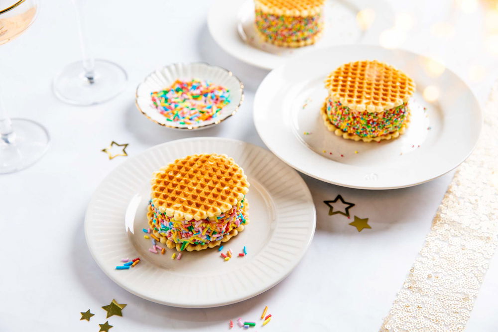 IJssandwiches met discodip