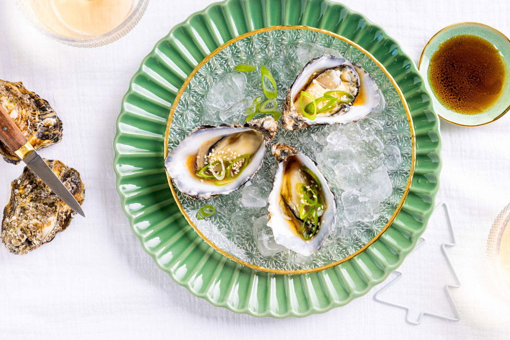 oesters met oosterse vinaigrette