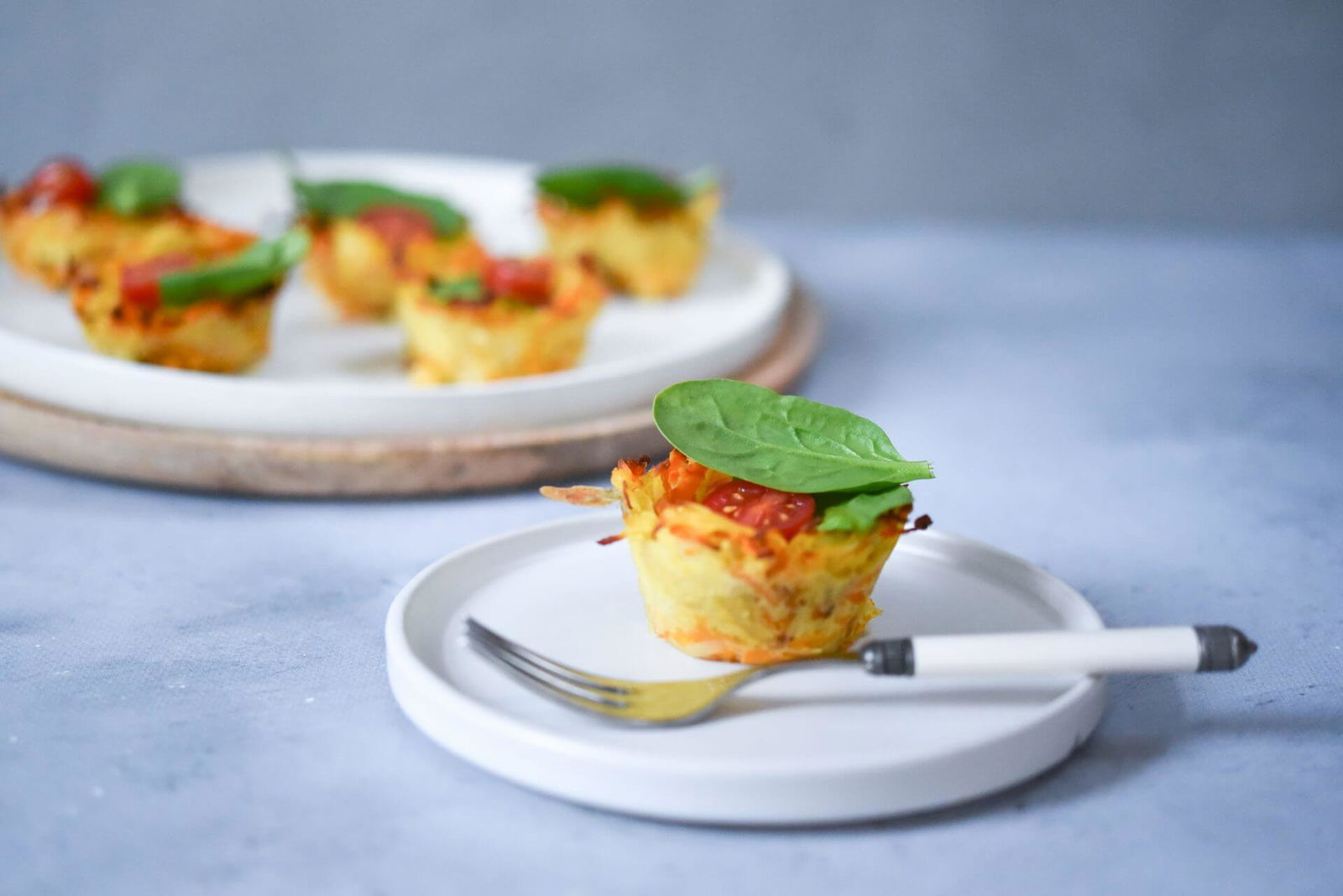 Aardappelnestjes Met Spinazie En Cherrytomaatjes Horizontaal