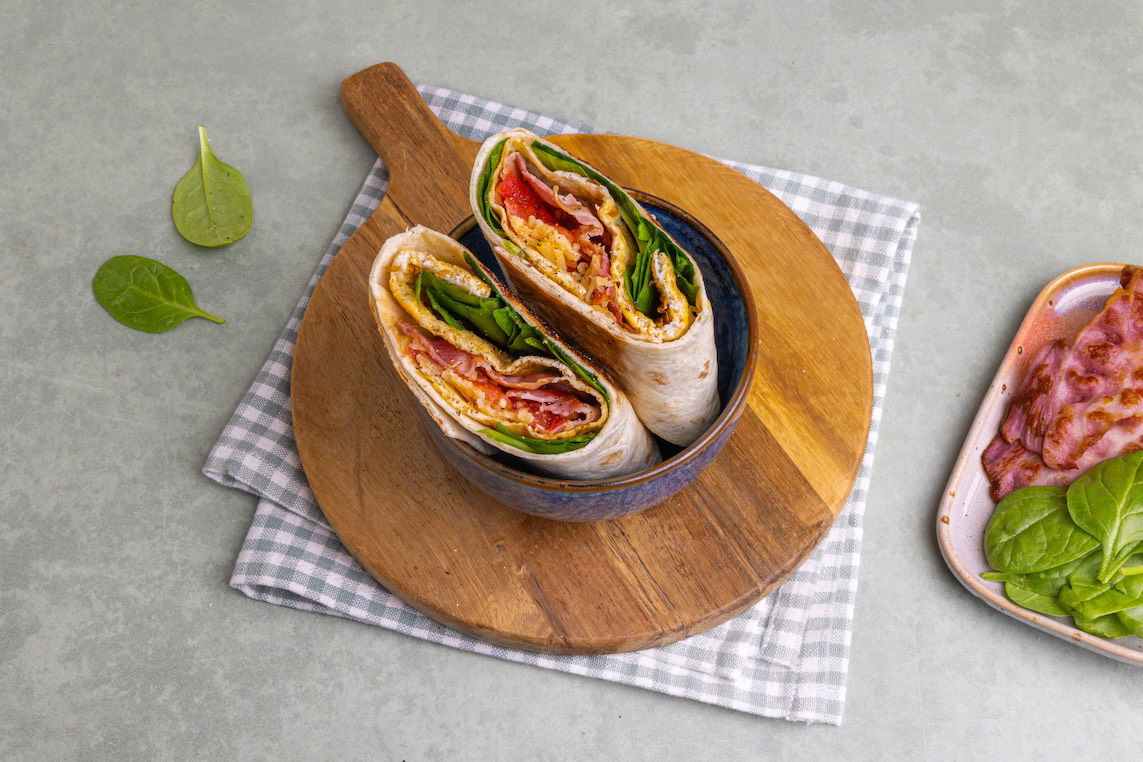 breakfast burrito met spek