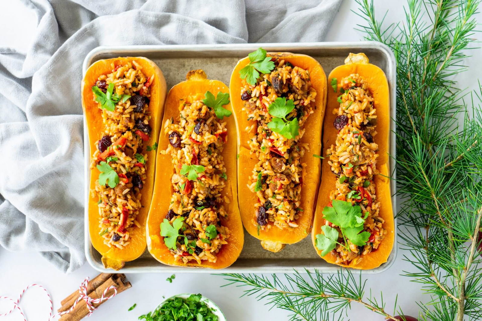 Gevulde Flespompoen Met Cranberry’s En Walnoten Horiz