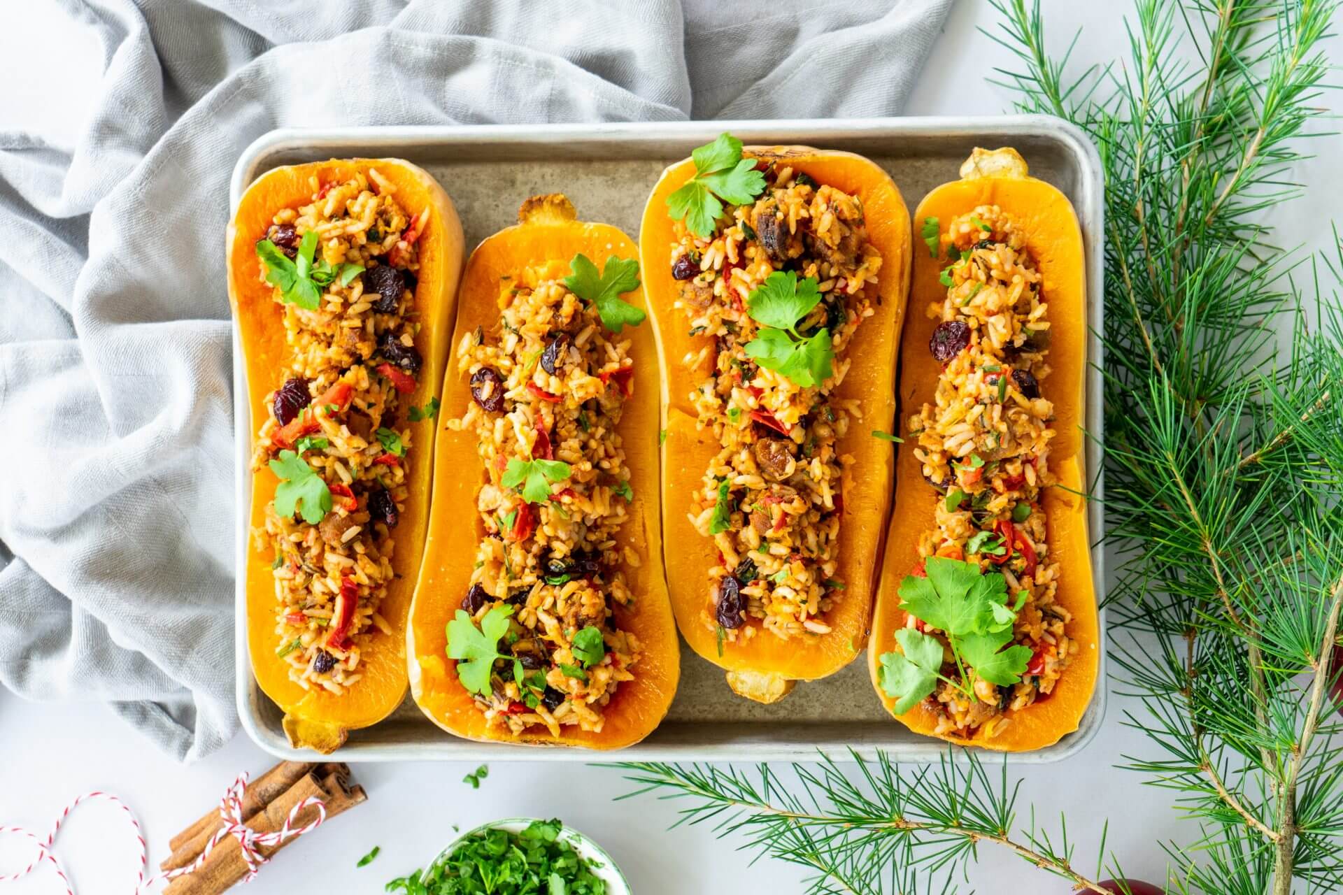 Gevulde Flespompoen Met Cranberry’s En Walnoten Horiz