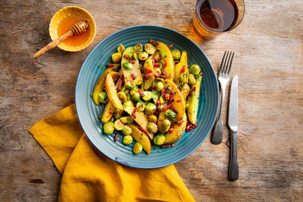 Gewokte Honing Spruiten Met Tijm 2