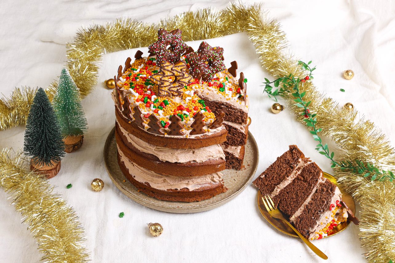 Kerst Chocolade Biscuittaart 2