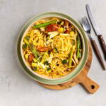 Frisse spaghetti met groene asperges
