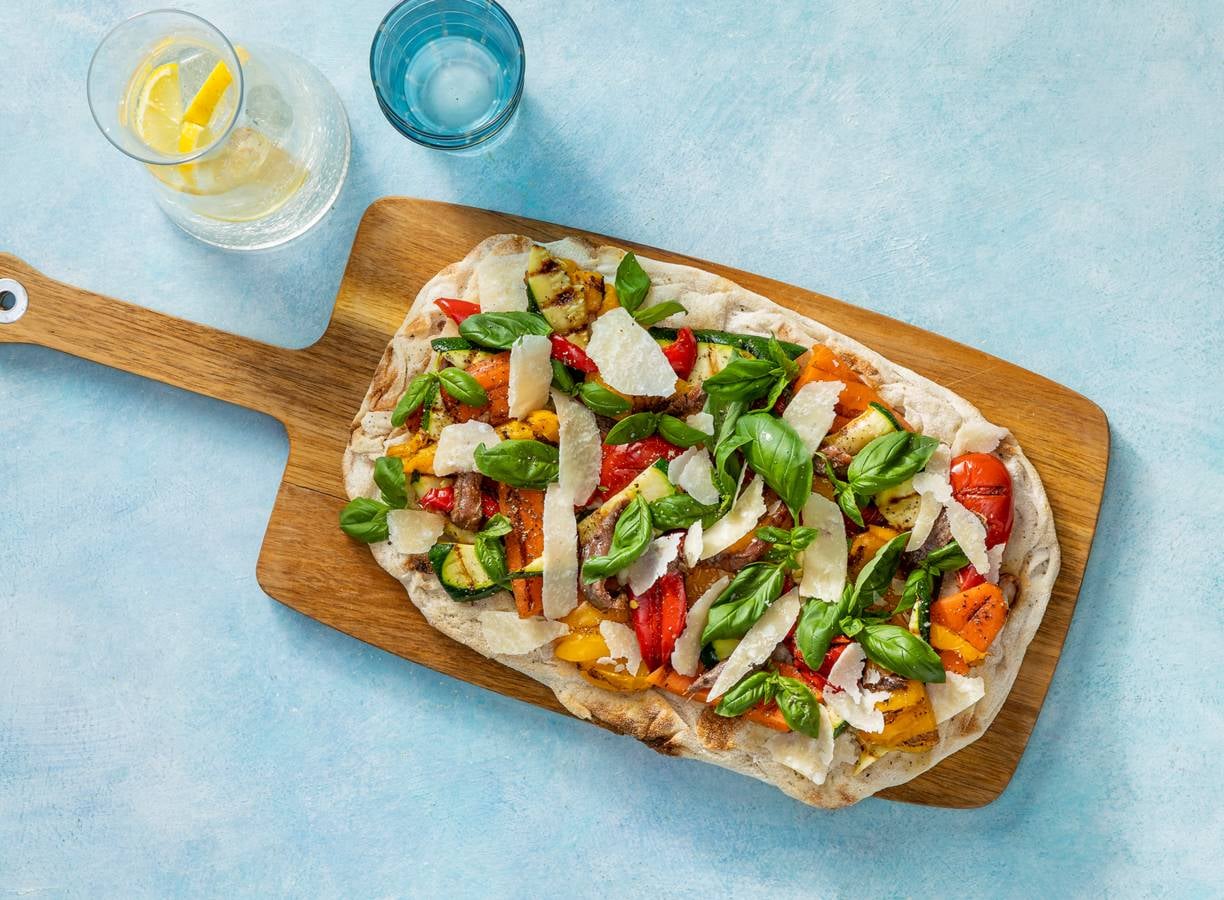 Pinsa Romana Met Gegrilde Groenten En Ansjovis