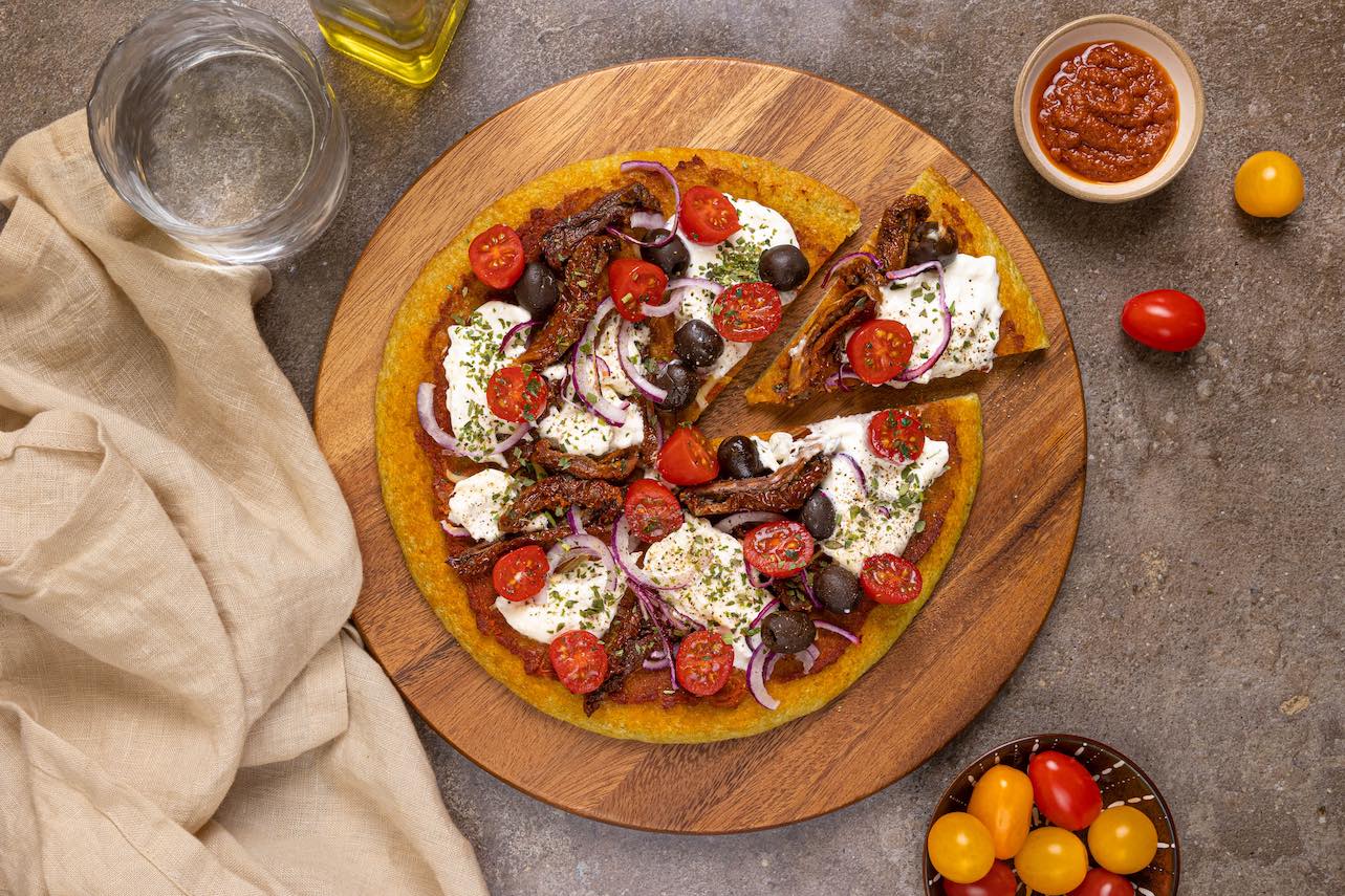 Pizza Met Rode Pesto En Burrata 2